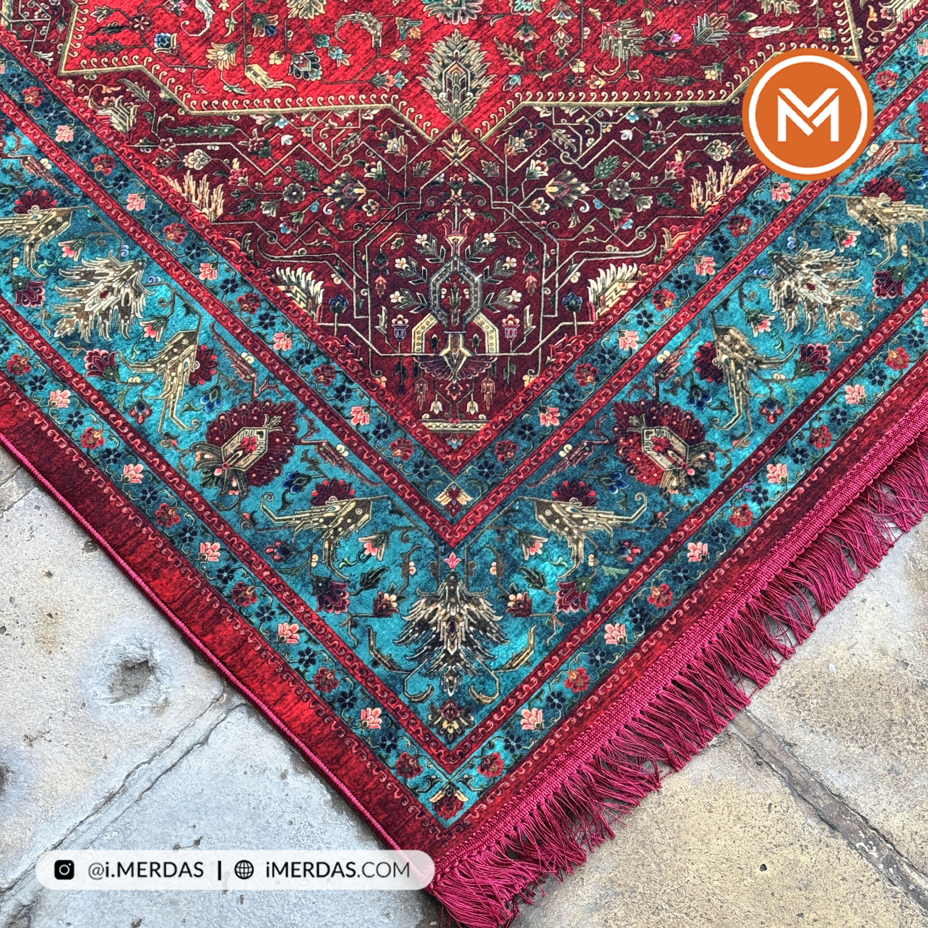 فرش کهنه نما کد Q03106 زمینه تمام رنگ